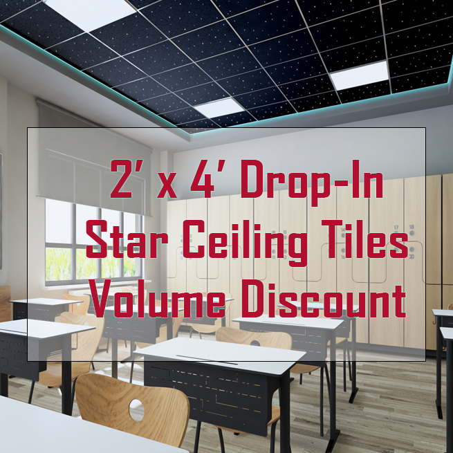 VOLUME DISCOUNT - 2x4 Drop-In Star Ceiling Panel